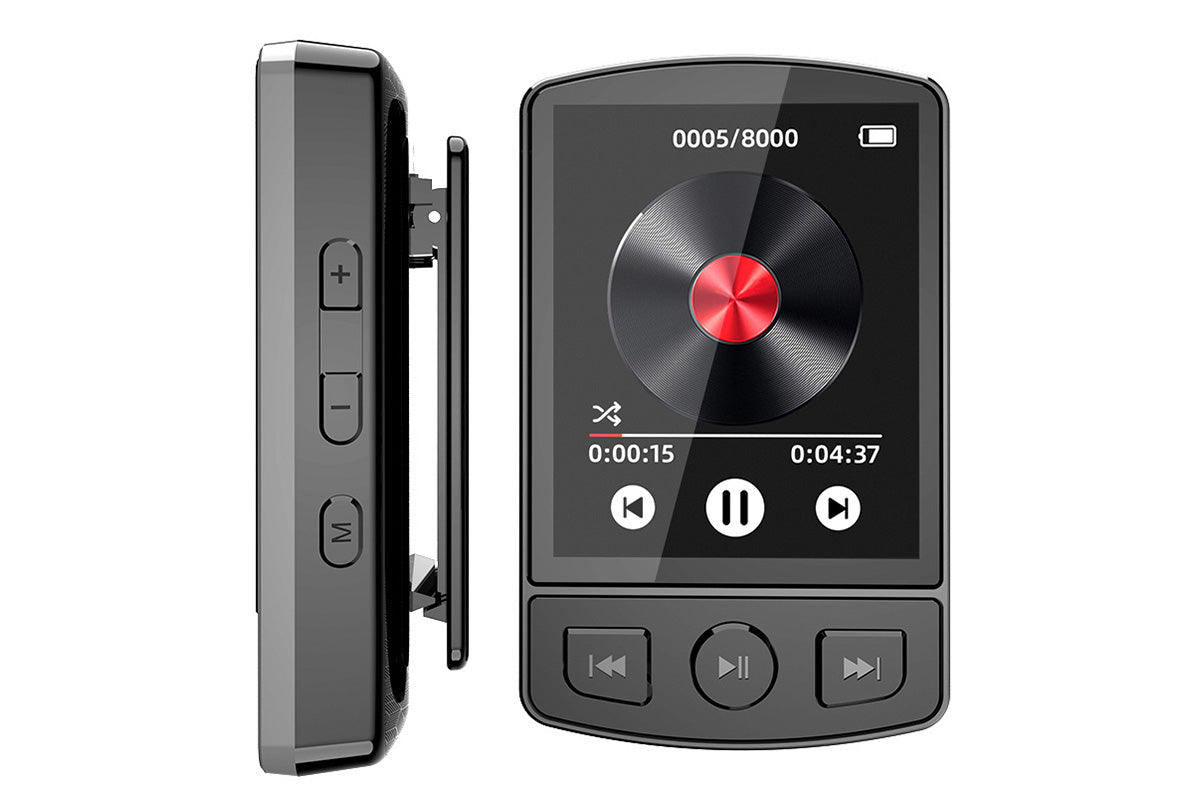 Portable Bluetooth 5.0 MP3 Player with FM Radio Clip On Sports Music Player