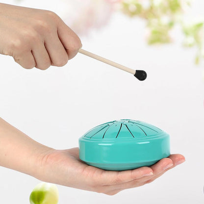 4 Inch Tongue Drum 8-Note Handpan Drum with Drumsticks and Music Book for Early Musical Education Zen Meditation Green