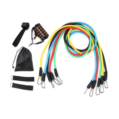 11-Piece Set Exercise Accessories Resistance Bands Fitness Workout Bands Training Tubes Ankle Straps