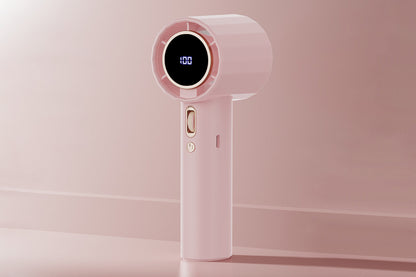 Portable Handheld Turbo Fan Windy Speed Adjustable Mini Personal Battery Operate Fan-Pink