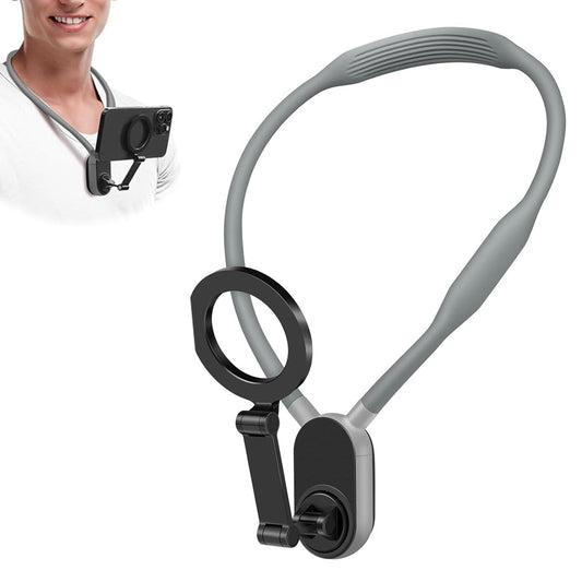 Magnetic Neck Mount Phone Holder Hand Free Phone Holder Compatible for POV/Vlog Video Recording