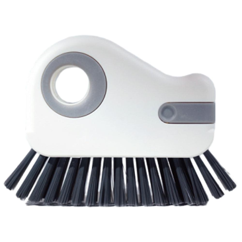 2-in-1 Groove Crevice Cleaning Brush Window Track Cleaning Tool with Hidden Scraper Gray