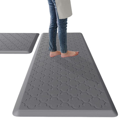 Anti Fatigue Cushioned PVC Floor Mat for Kitchen and Office-Grey