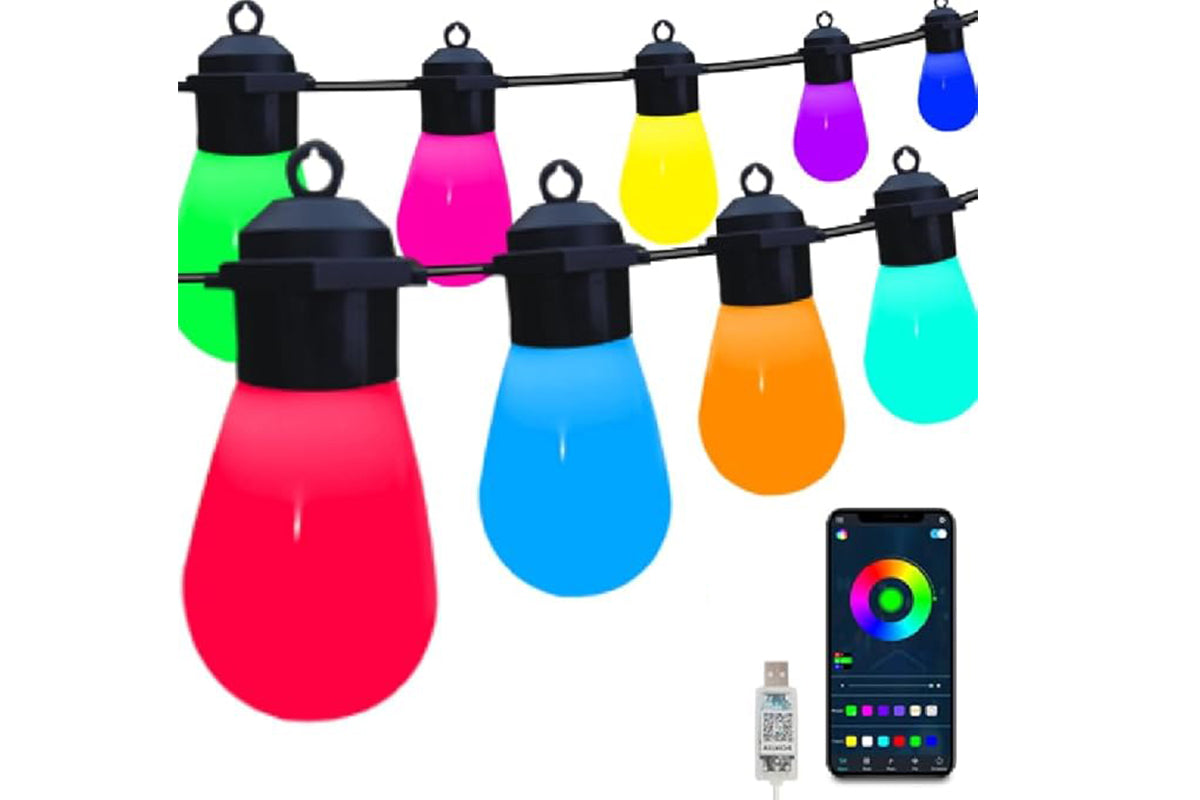 20 LED Bulbs Outdoor String Lights IP65 Waterproof String Lights for Christmas