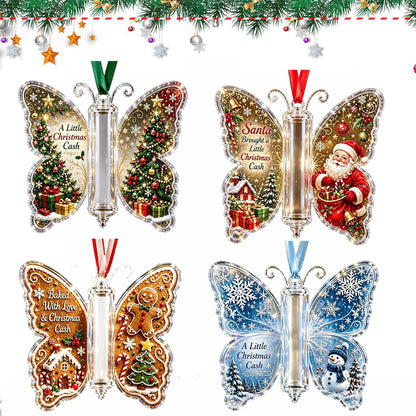 4 Piece Set Acrylic Christmas Cash Holder Ornament
