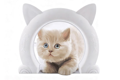White Cat Ear Pet Door Frame for Interior Door