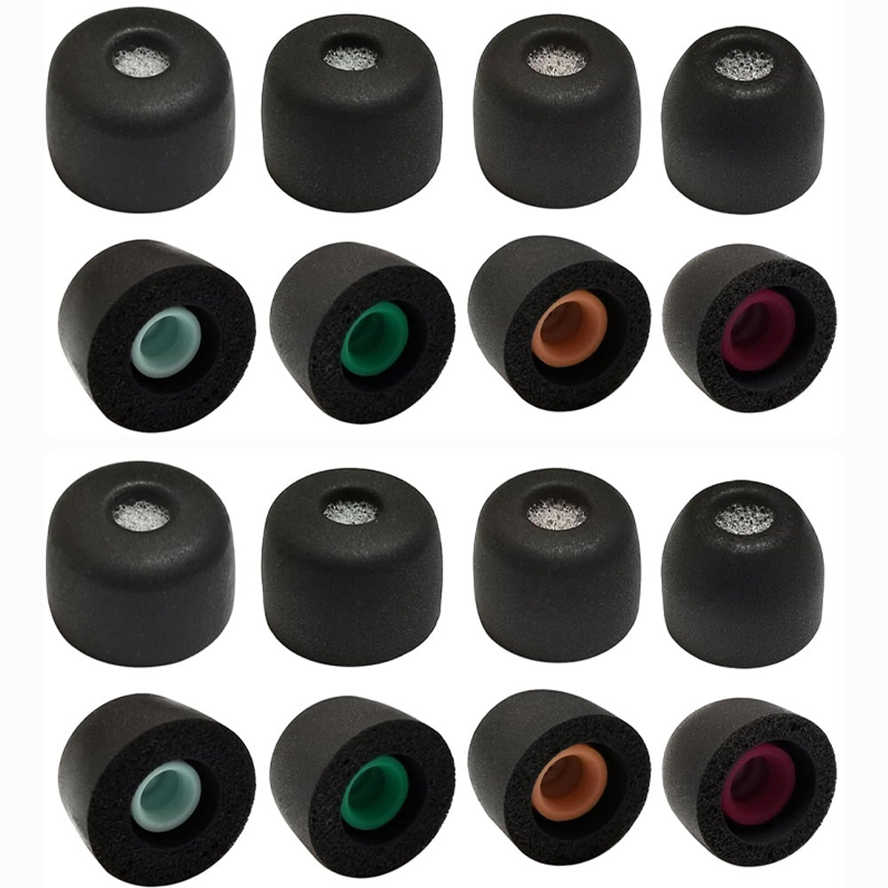 16 Pcs Memory Foam Ear Tips for Sony WF-1000XM6 XM5 XM4 Earbuds-Black