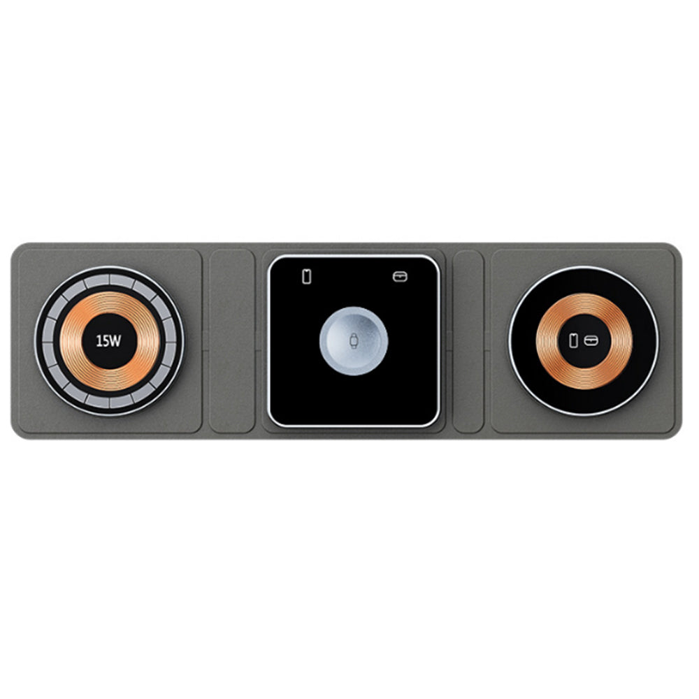 3-in-1 Magnetic Wireless Charger Foldable Fast Charging Station for Android Apple