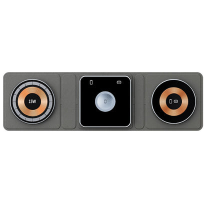 3-in-1 Magnetic Wireless Charger Foldable Fast Charging Station for Android Apple