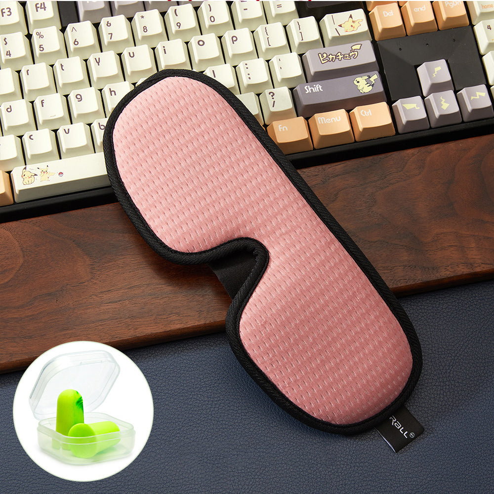 Travel  3D Sleeping Eye Mask Soft Memory Foam Blockout Eye Mask Pink