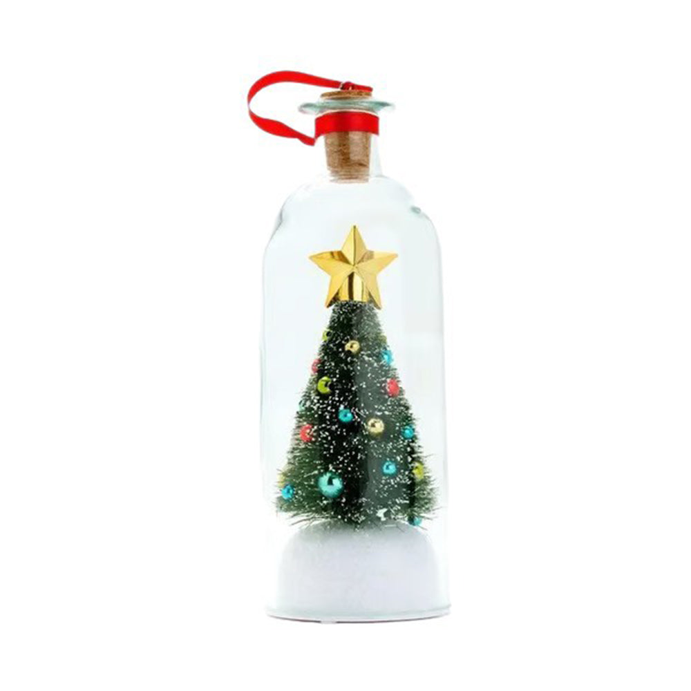 Christmas Tree Ornaments Message In A Bottle - Green
