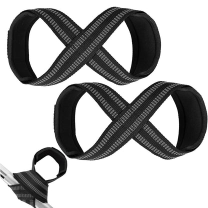 Figure 8 Lifting Straps for Deadlift Weightlifting Prevent Grip Slip Gym Wrist Belt