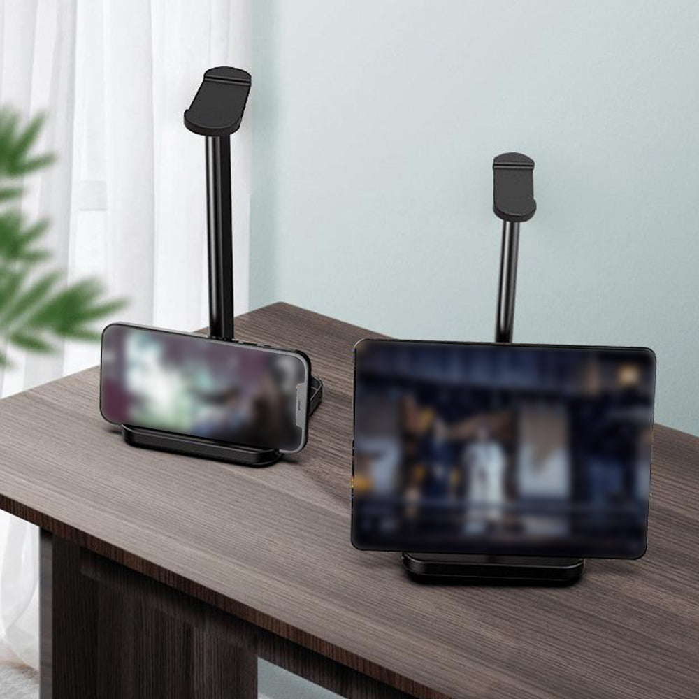 2-in-1 Gaming Headphone Stand Phone Holder Rack for Desk Display Rack Black