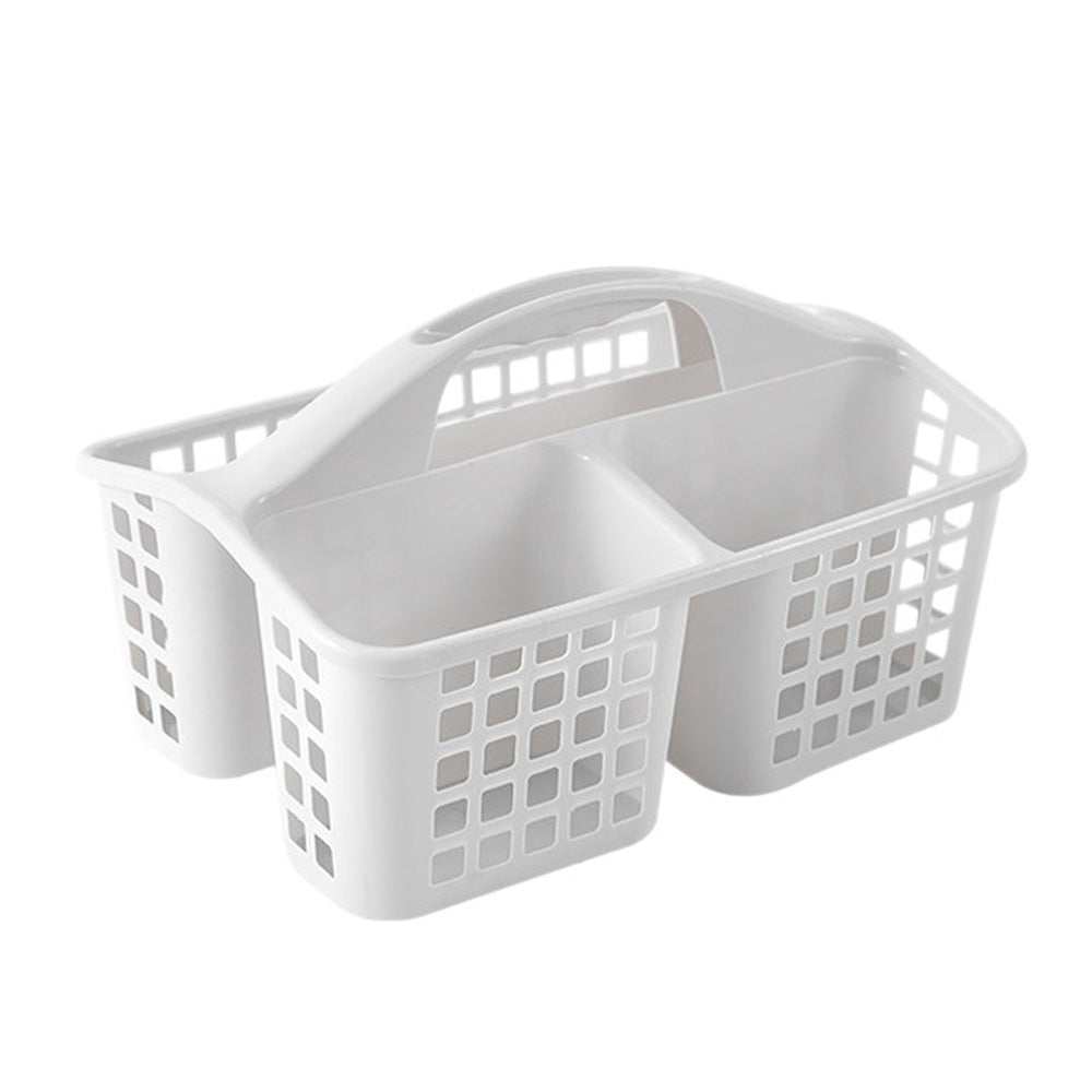 4 PCS Shower Caddy 3 Compartments Plastic Organizer Basket-White