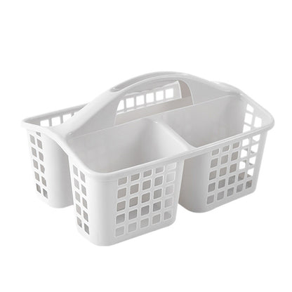 4 PCS Shower Caddy 3 Compartments Plastic Organizer Basket-White