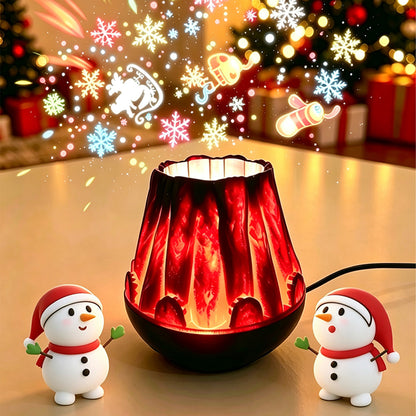 Dynamic Flame Projector Light Christmas USB Lamp - Christmas