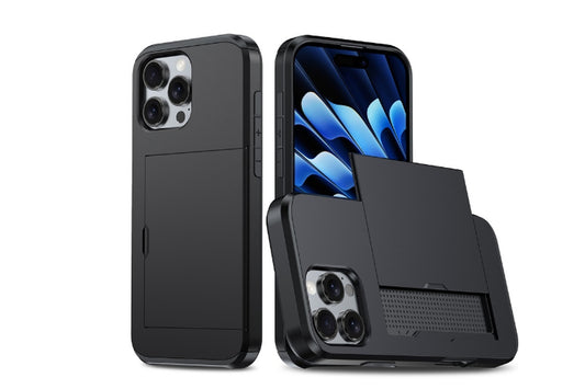 Shockproof Phone Case For Apple iPhone 16 Or 15 Series - Black