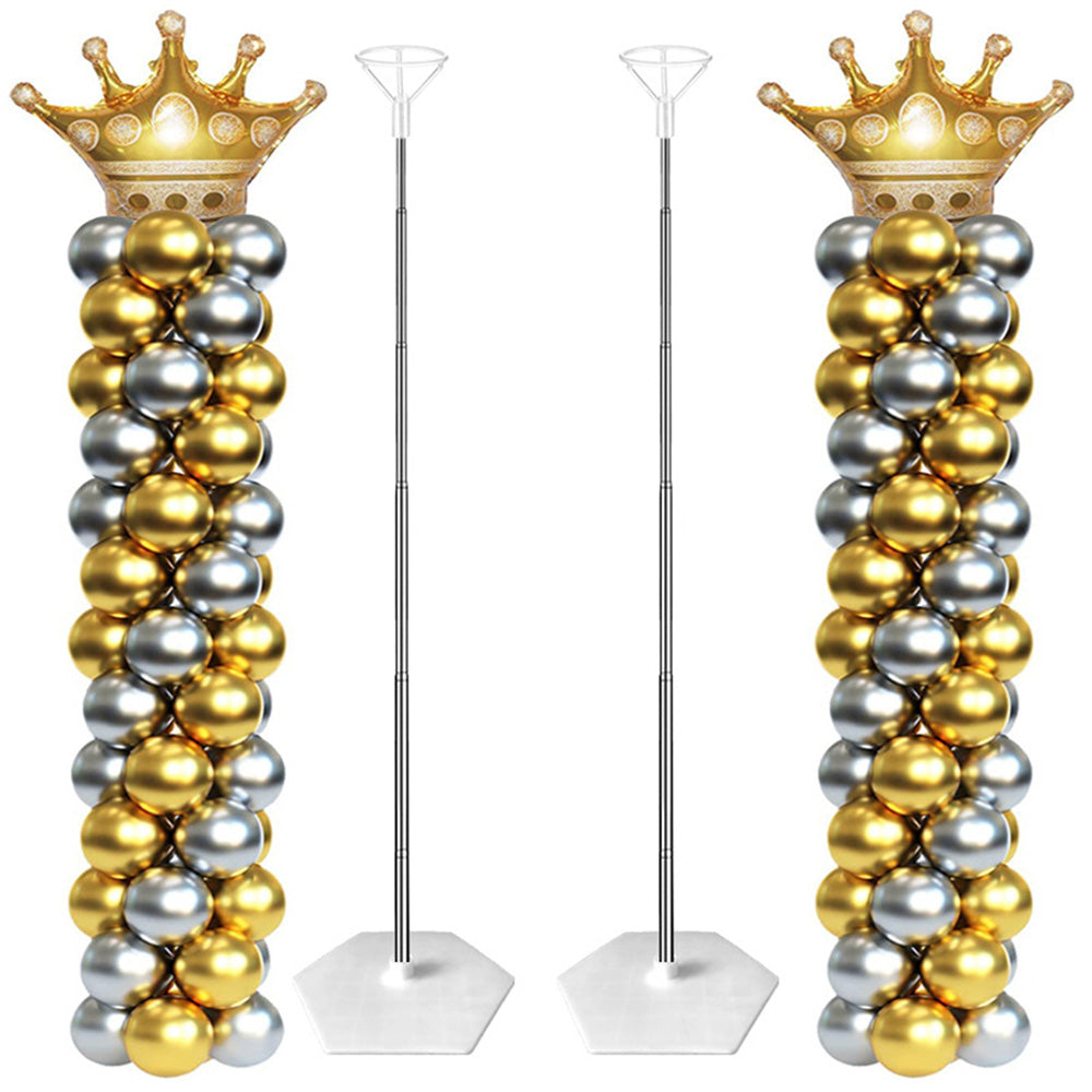 Telescoping Balloon Stand Adjustable Metal Balloon Column 40cm to 2m for Decoration