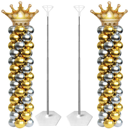 Telescoping Balloon Stand Adjustable Metal Balloon Column 40cm to 2m for Decoration