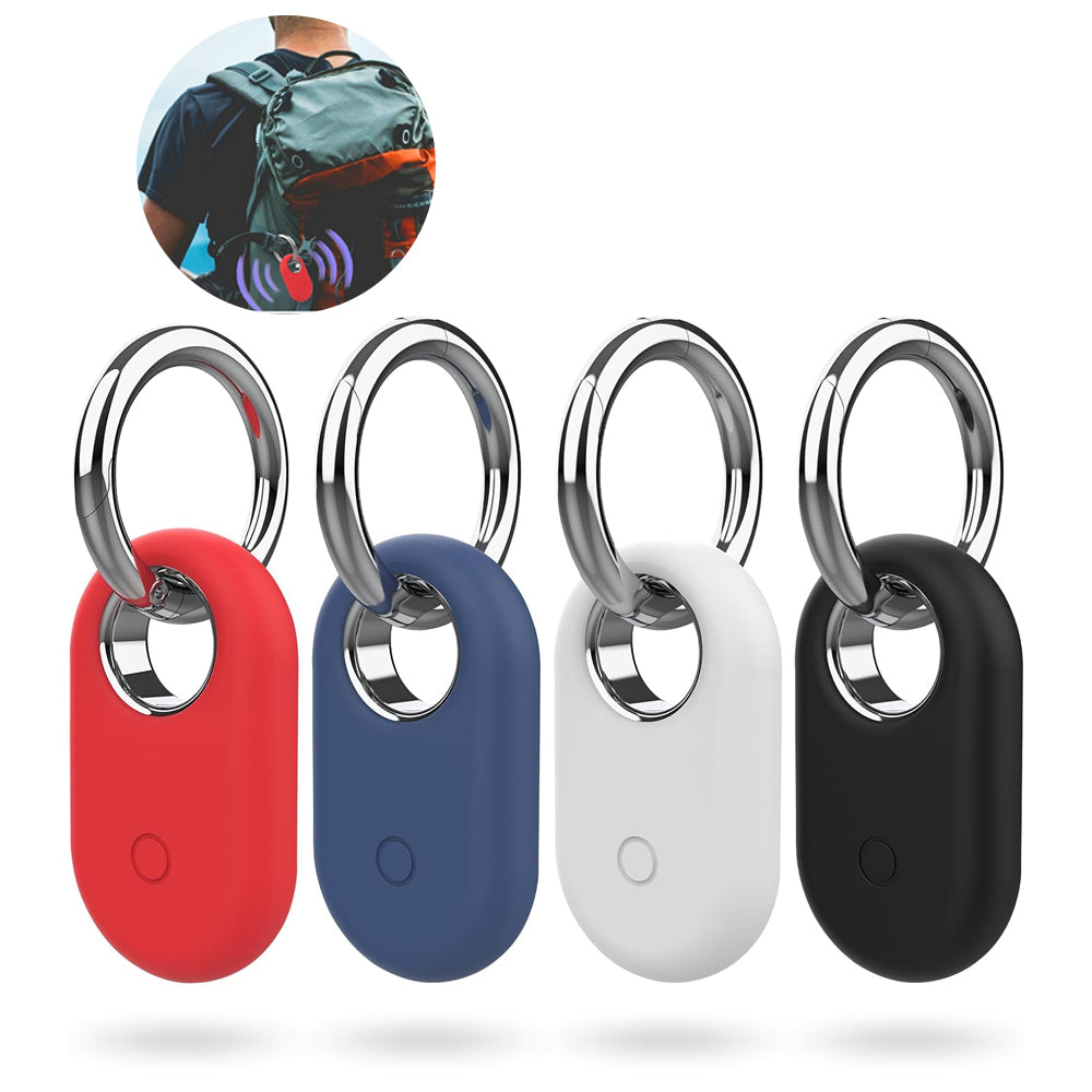 4Pcs Compatible with Samsung Galaxy SmartTag2 Silicone Case All-Round Protection Smarttag2 Holder with Keychain Style 1