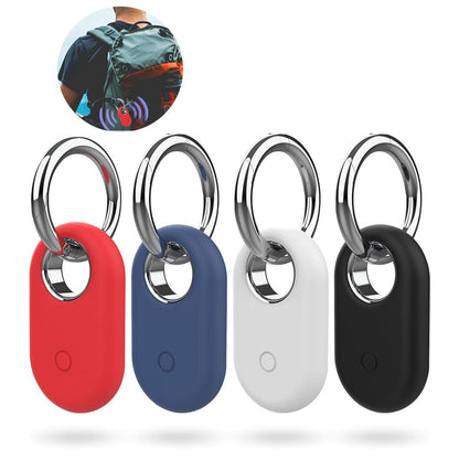 4Pcs Compatible with Samsung Galaxy SmartTag2 Silicone Case All-Round Protection Smarttag2 Holder with Keychain Style 1