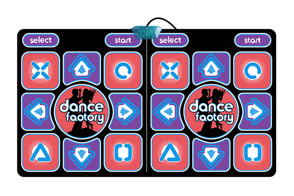 Double Dance Mat Non-Slip Wireless Dancers Step Pads with 2 Wireless Handle