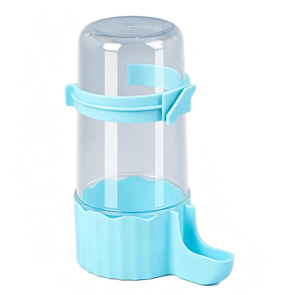 Bird Waterer Automatic Gravity Drinking Fountain with Anti Drowning Tray-Blue