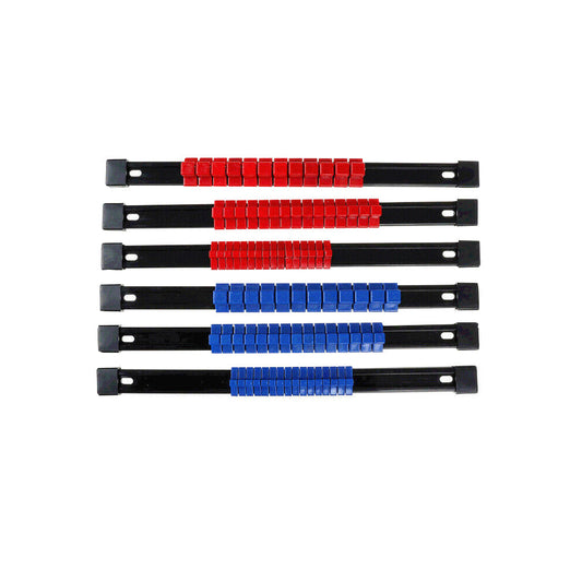 6Pc Socket Holder Sockets Storage Rail Rack Organizer Mountable Sliding Tray Rack Tool Rail Holder