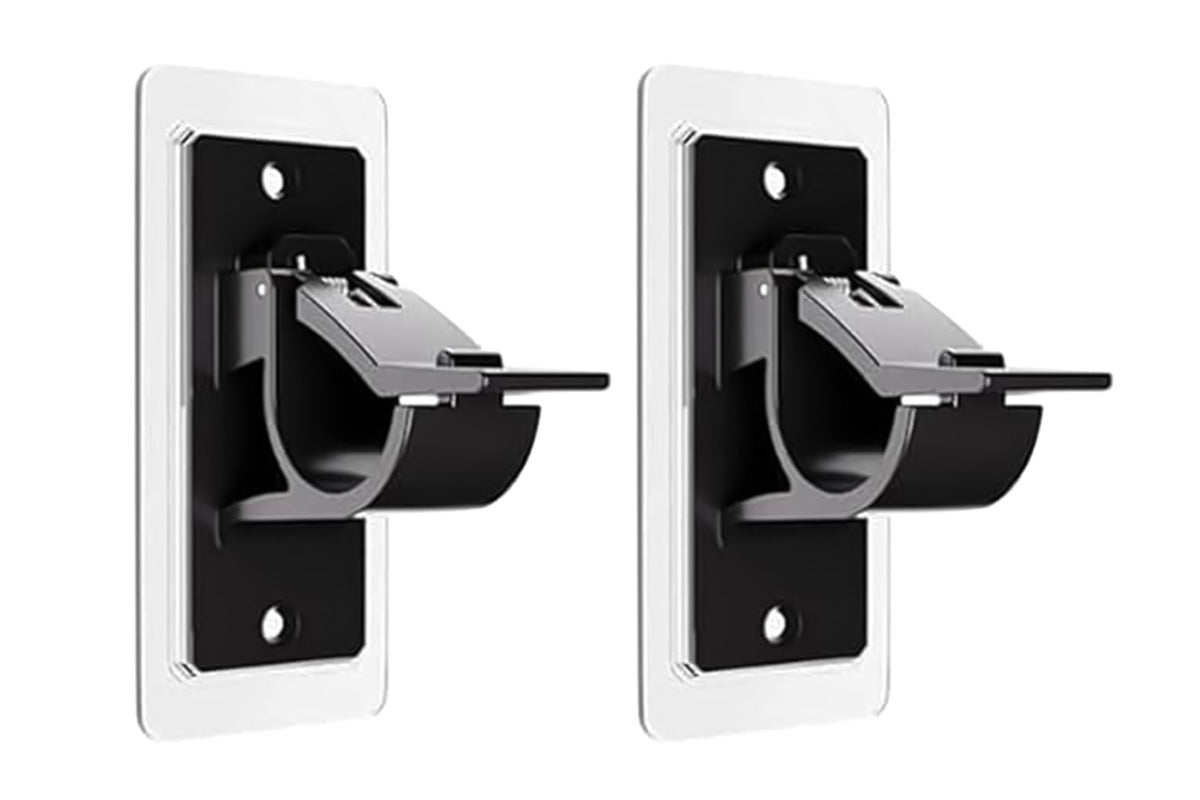 Self Adhesive Curtain Rod Brackets Invisible Holders - Black