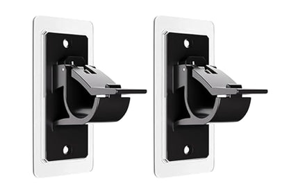 Self Adhesive Curtain Rod Brackets Invisible Holders - Black