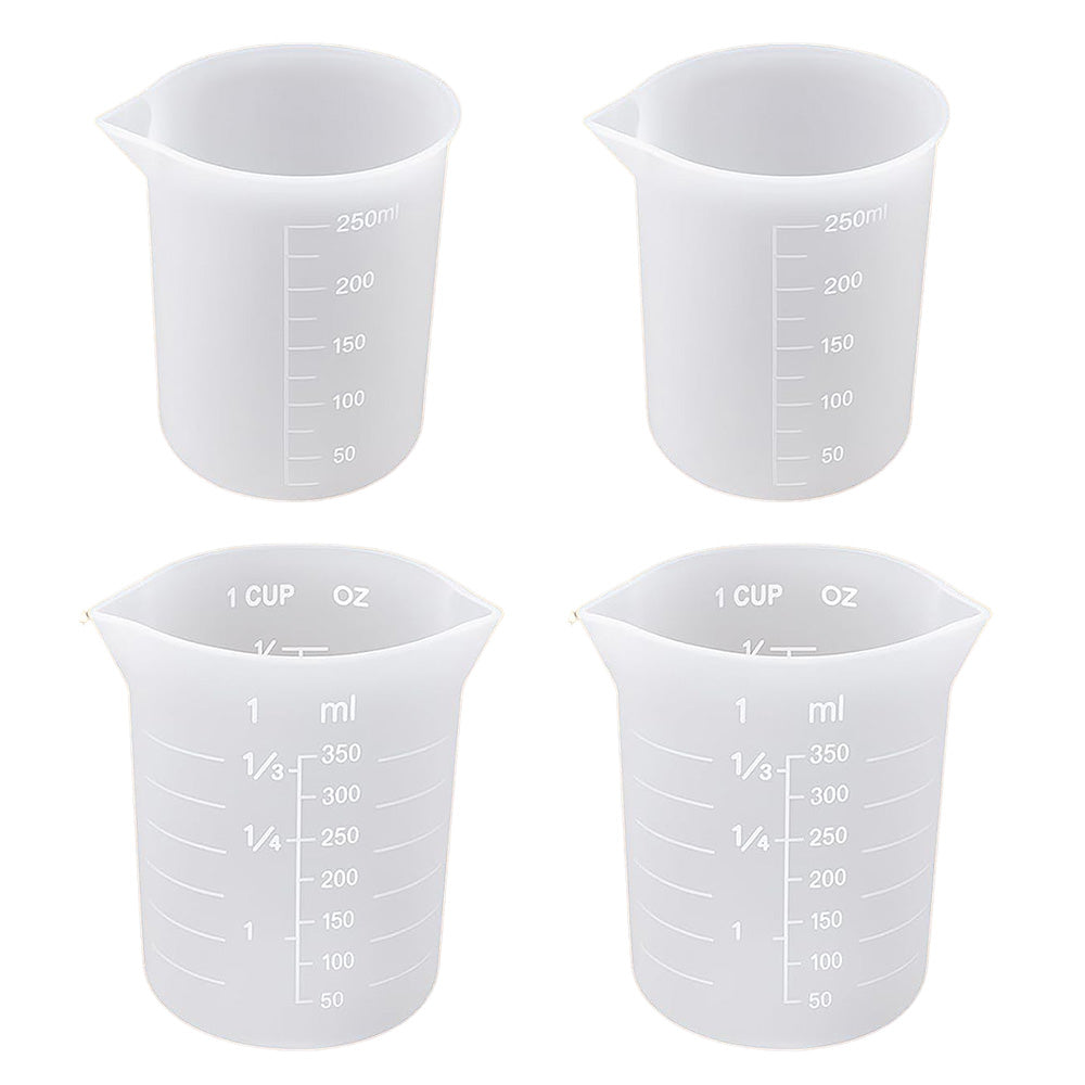4-Pack Silicone Measuring Cups for DIY Baking and Cooking