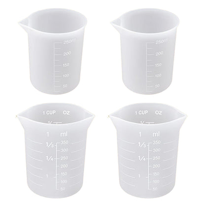 4-Pack Silicone Measuring Cups for DIY Baking and Cooking