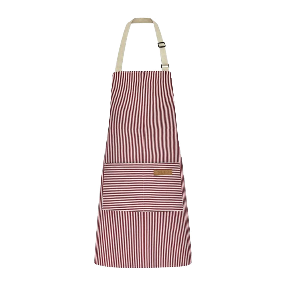 Adjustable Kitchen Cooking Apron with 2 Pockets Cooking Bib Apron for Men Women Red