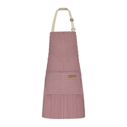 Adjustable Kitchen Cooking Apron with 2 Pockets Cooking Bib Apron for Men Women Red