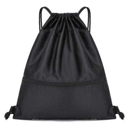 Drawstring Backpack Bag Portable Gym Backpack - Black