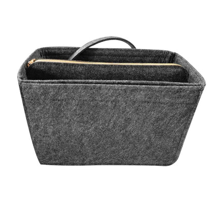 Thick Felt Tote Bag Organizer Insert with Multiple Pockets -Grey