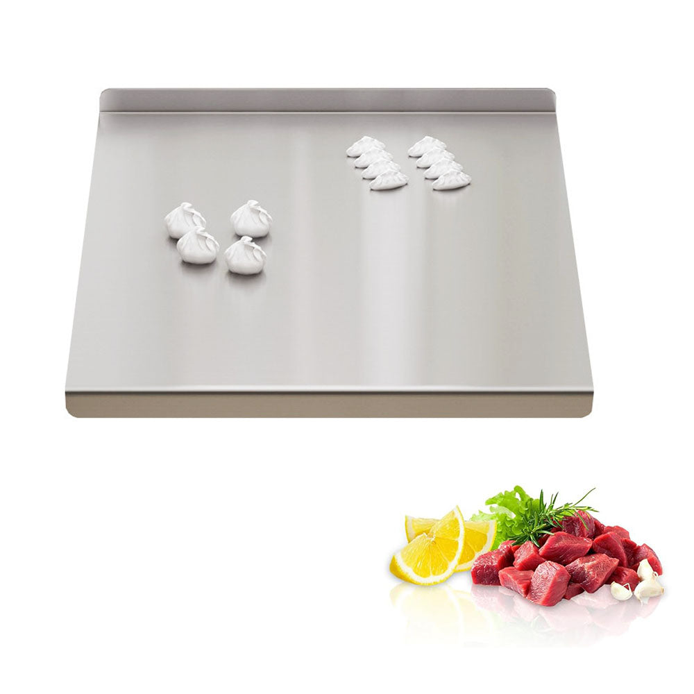 Stainless Steel Cutting Board with Raised Edge