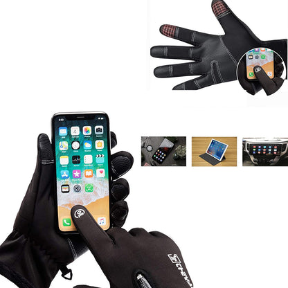 Pair of Touchscreen Gloves Water-Resistant Workout Gloves for Motorcycle Cycling Fishing Sports