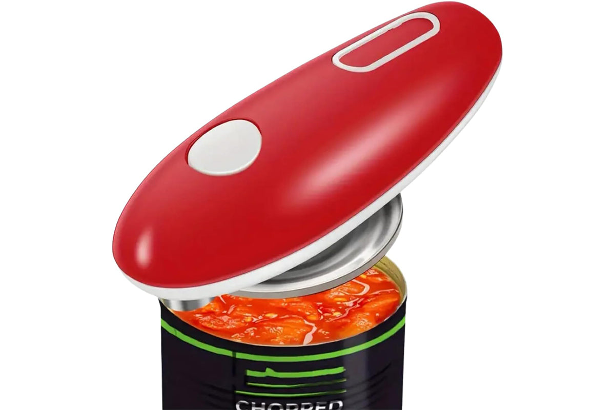 One Touch Electric Can Opener with Smooth Edge Battery Operated for All Can Sizes