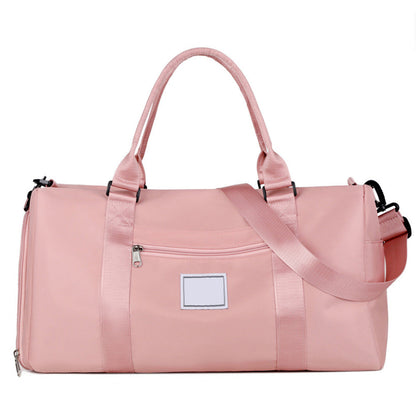 30L Gym Duffel Bag Waterproof with Shoe Compartment for Weekend Trips Pink
