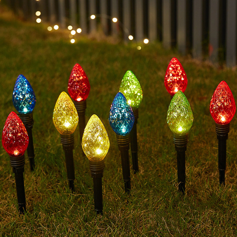 Solar Powered LED Strawberry Pathway Lights Outdoor Lawn Garden Holiday Decor