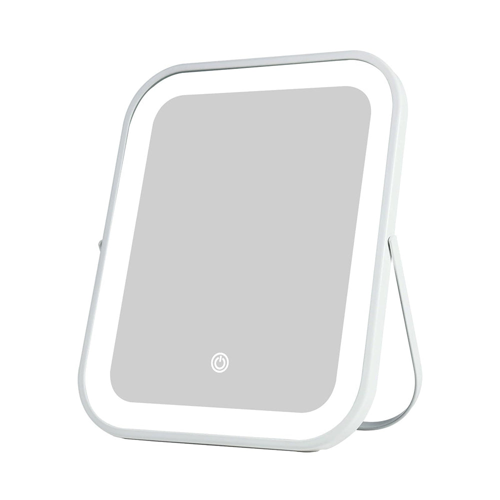 Travel Makeup Mirror with Lights LED Vanity Mirror with Dimmable Touch Button