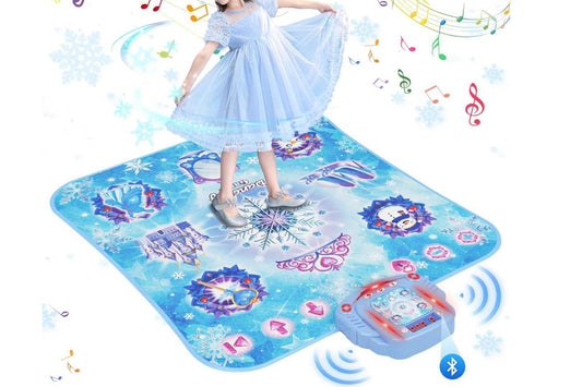 Music Dance Pad Toy  LED Lights Princess Dancing Mat with 8 Button Music Mode
