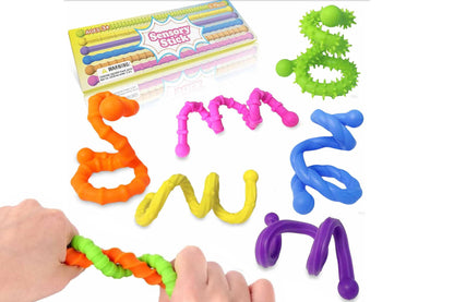 6PCS Sensory Fidget Toys Flexible Fidget Sticks Stress Relief Toys For ADHD