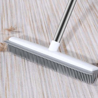 3-Section Soft Bristle Broom Pet Hair Remover Non Scratch Sweeper Brush