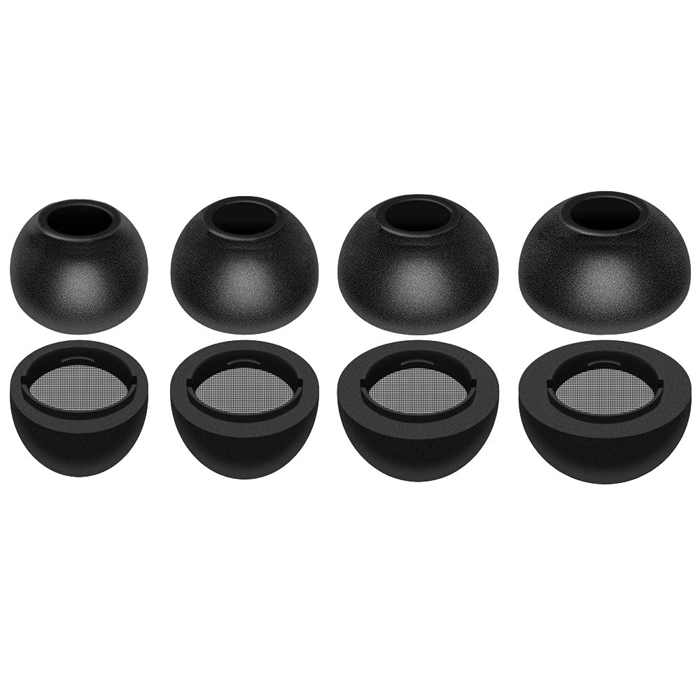 8 Pcs Memory Foam Ear Tips for Samsung Galaxy Buds 4 Pro Black