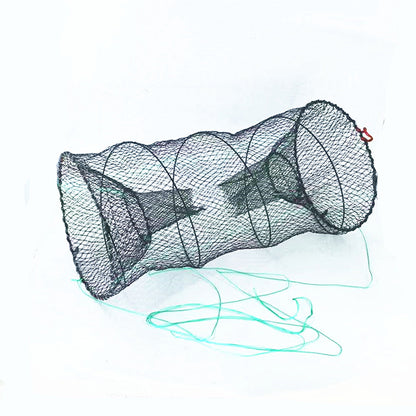 2 Pieces Fishing Bait Trap with Pull Rope Collapsible Fish Net
