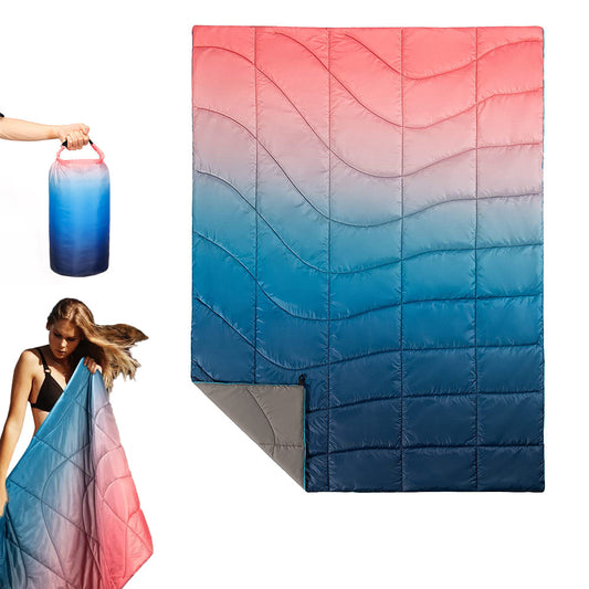 Camping Blanket Water-resistant Warm Quilt Puffy Blanket for Outdoor Traveling Picnic Hiking Beach