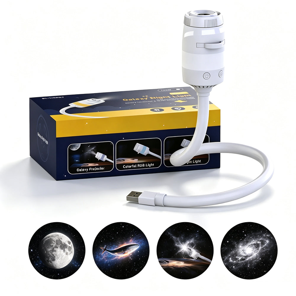 4Pcs USB Galaxy Projector Night Light with Touch Dimming
