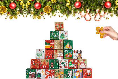 24Pcs DIY Christmas Advent Calendar Box for Candy Make Your Own Advent Calendar